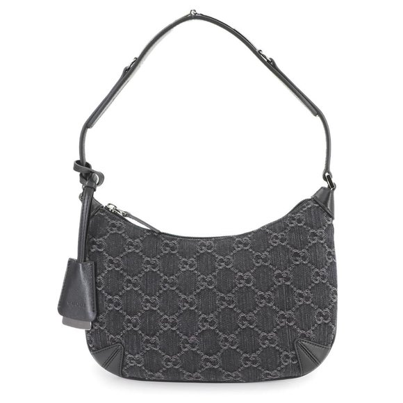 GUCCI Black Leather Horsebit Shoulder Bag - Picture 1 of 9